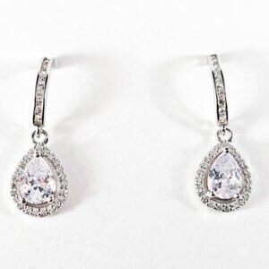 Audrey Elegant Dangle 925 Sterling Silver Drop Earrings